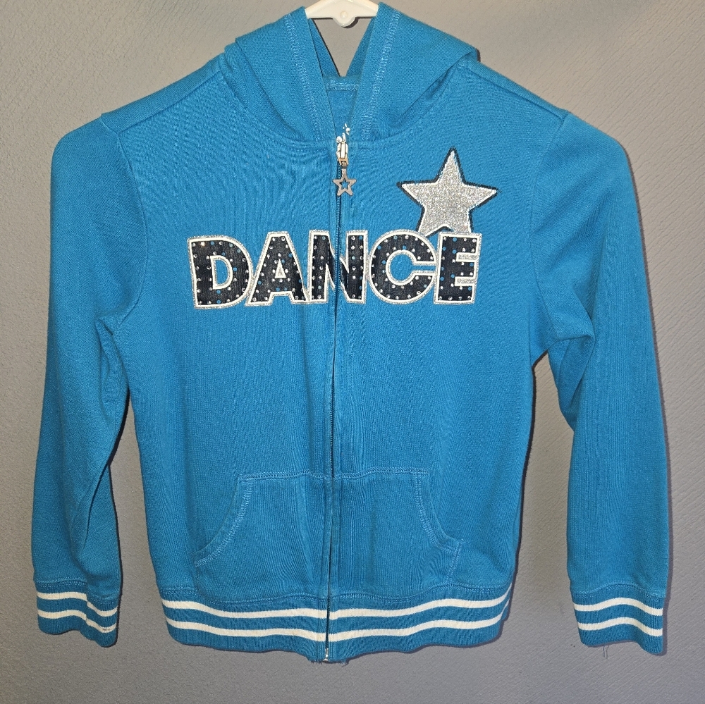 Justice Blue Dance Hoodie with Silver Star